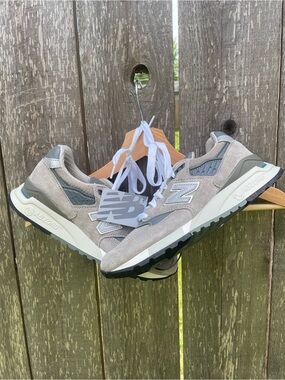 New Balance Light Grey 998 Made in USA Suede and Mesh Sneakers—Men’s Size 5